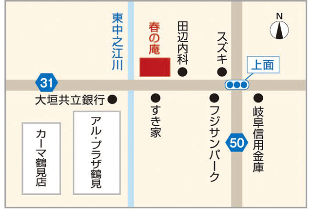 春の庵の地図